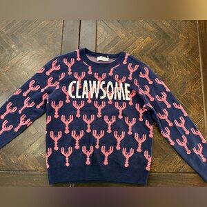 Vineyard Vines Navy Sweater with Pink lobster